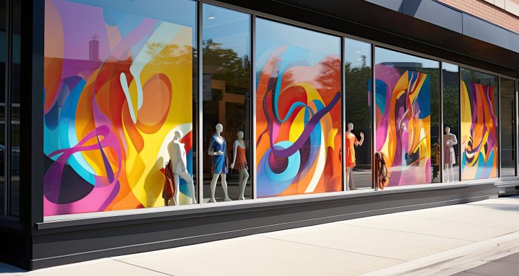 colorful acrylic signs illustration advertising promotions, vibrant translucent, text graphics colorful acrylic signs